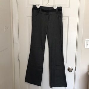 my michelle Black and Gray Flare Low-Rise Dress Pants, Size 1